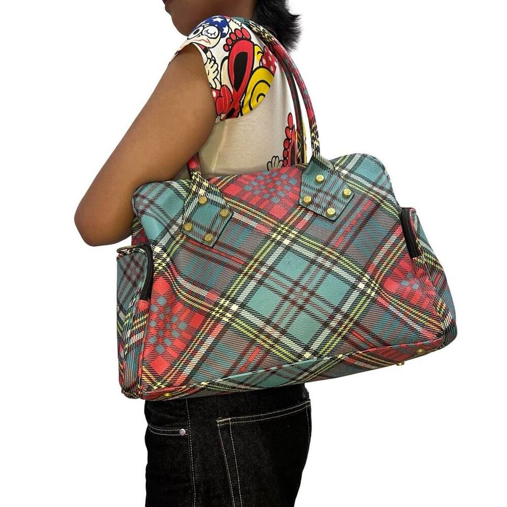 Vivienne Westwood Tartan Bowling Style Handbag - Picture 2 of 8